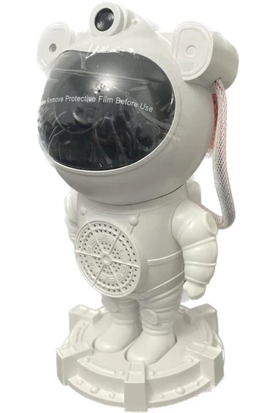 Yeni Bluetooth Bağlantılı Müzikli Yıldız Astronot Işıklı Galaksi Samanyolu Projeksiyon Gece Lambası - 4