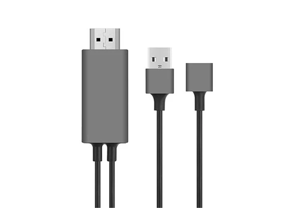 Hytech HY-XO51 Siyah-Gri USB-F to HDMI 1m Mobil Telefon Uyumlu Kablo - 5
