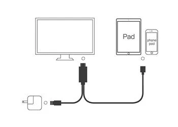 Hytech HY-XO51 Siyah-Gri USB-F to HDMI 1m Mobil Telefon Uyumlu Kablo - 4