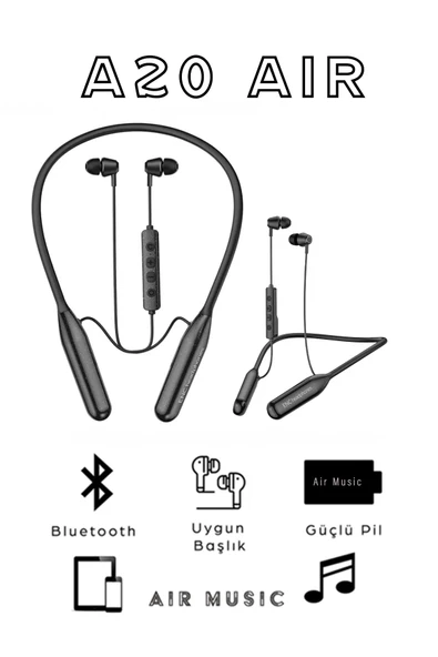 A20 150 saat Şarjli Oyun modlu Mikrofonlu Boyun Bantlı Bluetooth Kulaklik ürün görseli 1