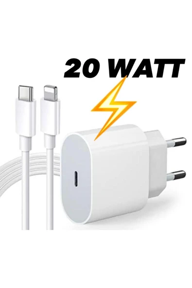 Iphone Tüm Serilerle Uyumlu 20WATT Hızlı Şarj Aleti Kablo Adaptör Set  6 7 8 X 11 12 13 14 15 ürün görseli 1