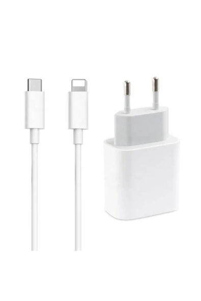 Phone 11/11 Pro/ 12 /12 Pro Max Hızlı Şarj Cihazı Ve 1 Metre Usb C Lightning Şarj Kablosu Set ürün görseli 1