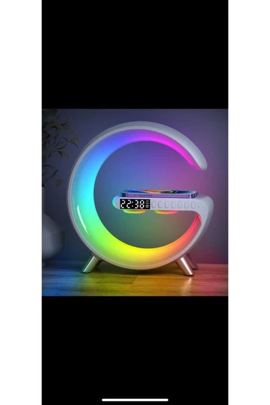 Kablosuz Şarj Çalar Saat Bluetooth Hoparlör App Kontrol Rgb Gece Lambası Çok Fonksiyonlu Atmosfer ürün görseli 1
