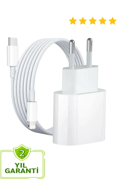 20 W Tüm Serilerle Uyumlu Hızlı Şarj Aleti Kablo Adaptör Set Iphone 11/12 /13/14/ Pro Max ürün görseli 1