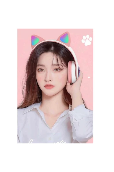 Çocuk Bluetooth Kulaklık Kedi Kulaklık Pro 5.0 Akıllı Rgb Led Detaylı Bluetooth Kablosuz - Resim 4