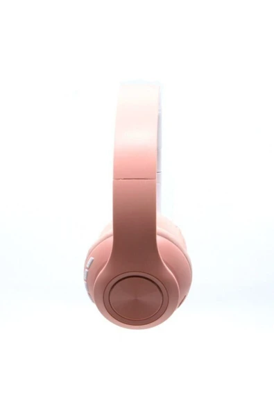 Pembe Bluetooth Kablosuz Stereo Kulaklık P68 - Resim 3