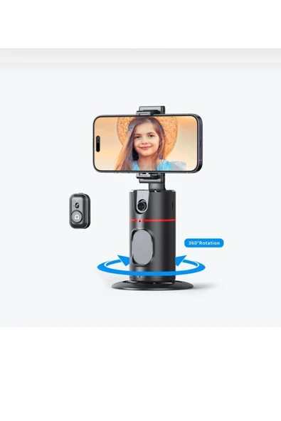 P02 Profesyonel 360 Derece Gimbal Öz Çekim Telefon Sabitleyici Video Çekimi Siyah - 3