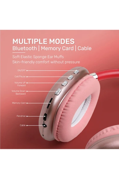 P9 Plus Kablosuz 5.0 Mikrofonlu Bluetooth Kulaklık P9 Kulaklık - Resim 2