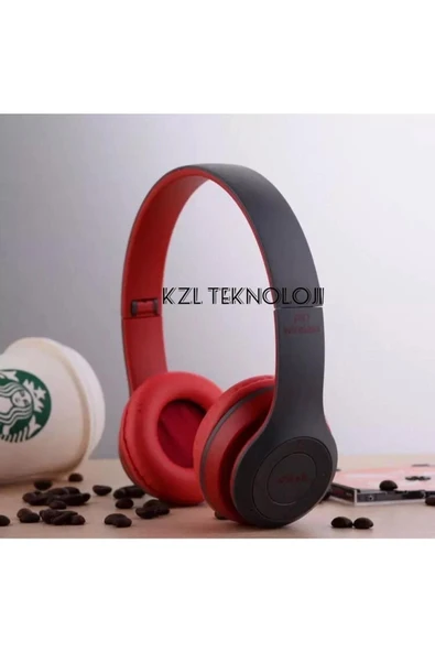 Kzl Teknoloji Ipad/tablet/telefonlar Için Kablosuz Bluetooth Sd Kart-aux Girişli Kulaklık. ürün görseli 1