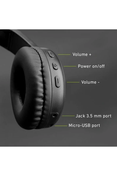 Kafa Üstü Bluetooth Kulaklık - Resim 4