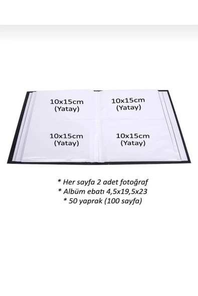 Kırmızı 10x15cm 200'lük Deri Fotoğraf Albümü - 2