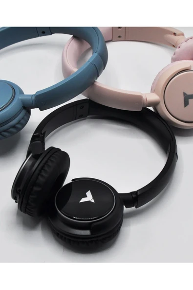 Kablosuz Hafıza Kartlı Bluetooth Kulaküstü Kulaklık Mavi Renk - 2