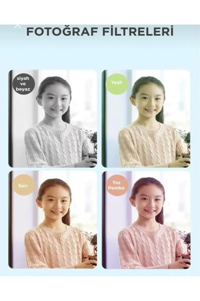 CMR-16 Pembe Mini 1080P HD Çocuk Kamera Dijital Fotoğraf Makinesi 2.0 İnç Ekran - 4