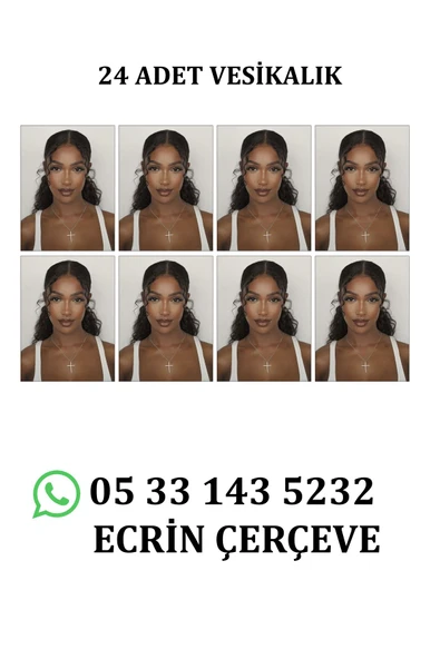 Vesikalık Biyometrik Fotoğraf Baskısı - 24 Adet