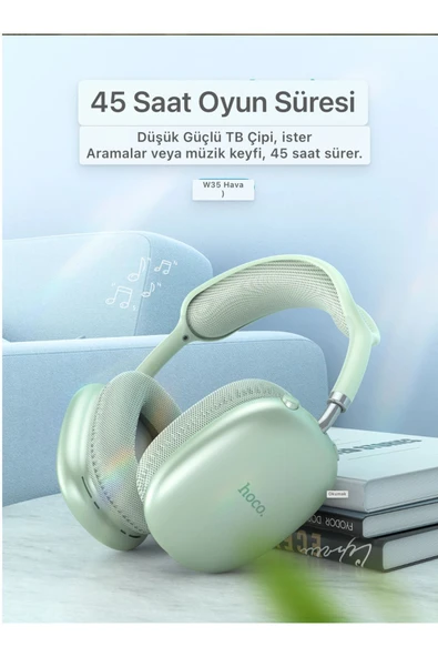 W35 Air Kulak Üstü Bluetooth Kulaklık - Resim 7