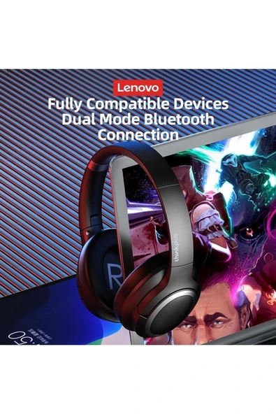 Thinkplus Th40 Siyah Kablosuz Bluetooth Kulaküstü Kulaklık - Resim 3
