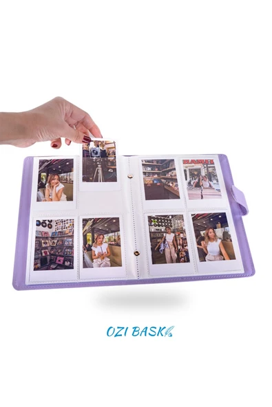 Deri Instax Polakart Fotoğraf Albümü - 96 Kapasite - Resim 4