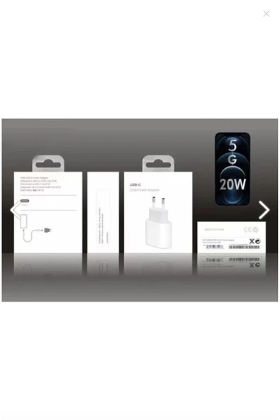 Iphone 15 Plus Uyumlu Hızlı Şarj Adaptörü 20w Usb-c Power Adaptör - Resim 5