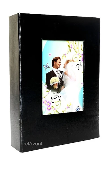 15x21 Fotoğraf Albümü & 100'lük Albüm & Düğün Albümü & Anı Albümü & Kaliteli Deri Albüm Siyah