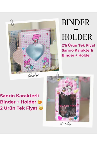 Binder kpop PCfotokart sleve holder kawaii - Resim 6