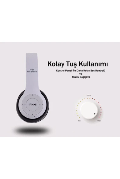 Bluetooth Kablosuz Stereo Kulaklık - Resim 4