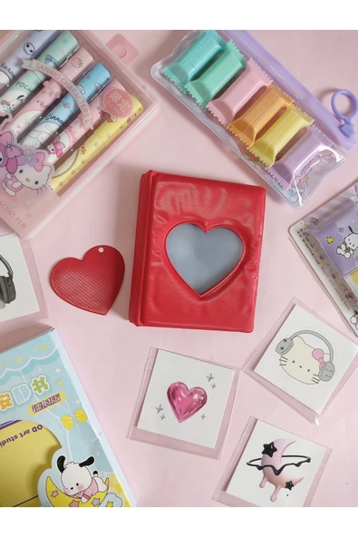 Kırmızı kpop binder modelleri kpop ürünleri ürün görseli 1