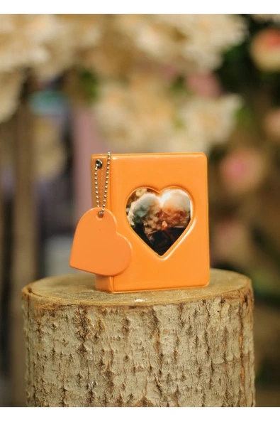 6x9 İnstax Fotoğraf Resim Albümü Kartlık Mini Kalpli Albüm - 5