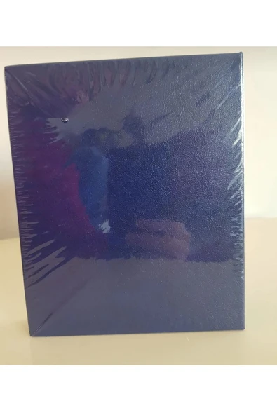 15x21 Lacivert Sh Albüm Beyaz 100’lük Deri Desenli Fotoğraf Albümü 15x21cm - 4
