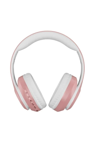 Bluetooth Kablosuz Stereo Kulaklık Pembe - Resim 2