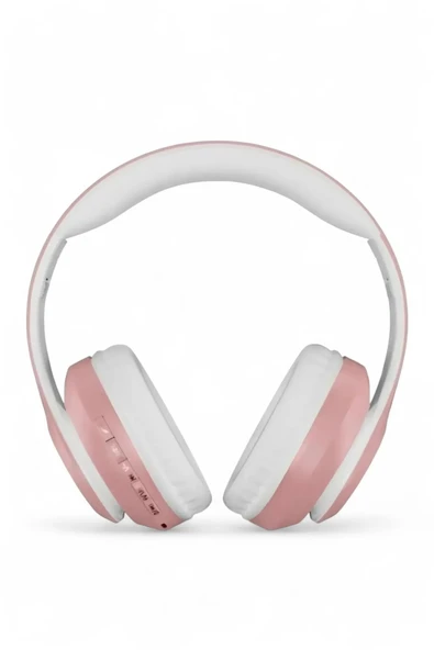 Pembe A Kalite Vilya Tavşan Kulağı Detaylı Bluetooth Kablosuz Kulaklık Çocuk Oyuncu - Resim 3