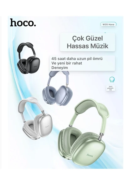 W35 Air Kulak Üstü Bluetooth Kulaklık - Resim 5