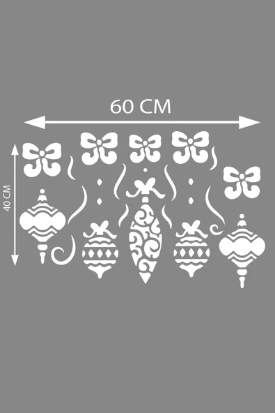 İndispensableyl Yılbaşı Happy New Year  Çıkartma Süsü ÖZEL Yıl Süsü Parti Cam Süsü Noel Ağacı Kar Tanesi - Resim 2