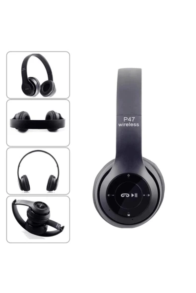 Kafa Üstü Wireless 5.0 Edr Bluetooth Kulaklık - Resim 3