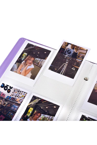 Deri Instax Polakart Fotoğraf Albümü 6x9cm 96 adet Fotoğraf Kapasiteli - 4