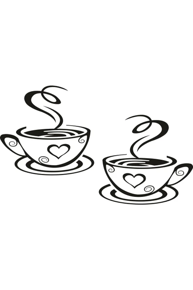 İndispensableyl Kahve Duvar ÖZEL sticker - Kahve Duvar ÖZEL sticker Dekoratif Odası Duvar ÖZEL sticker Duvar Süsü 65x40 - 2