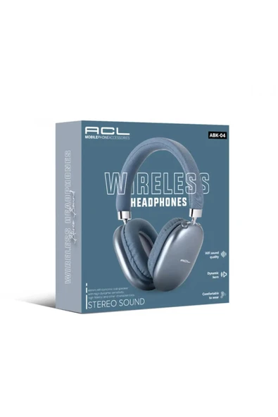 Abk-04 Yüksek Ses Kaliteli Kulaküstü Wireless Kulaklık - Resim 5