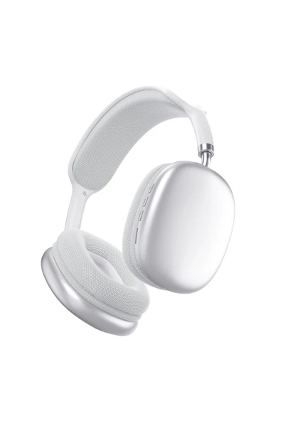 Max Kablosuz Bluetooth 5.0 Edr Kulak Üstü Kulaklık Gri Beyaz - Resim 4