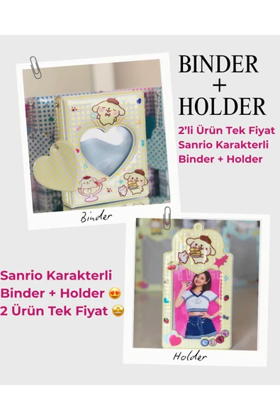 Binder kpop PCfotokart sleve holder kawaii ürün görseli 1