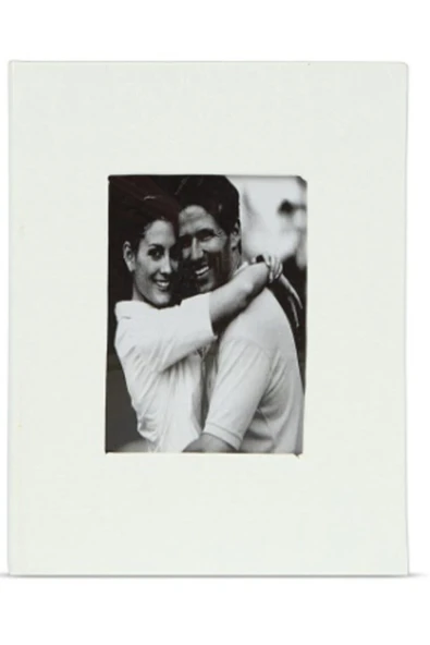 Fotoğraf Albümü Beyaz - Deri Kaplı Foto Pencereli 100lü 10x15cm - Beyaz