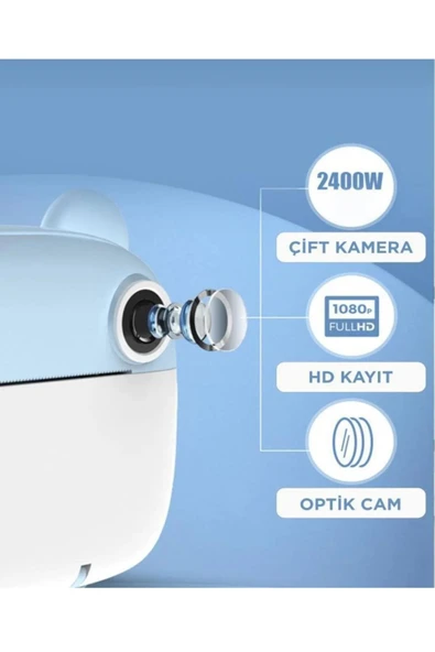 Cmr14 Mavi Dijital Video Fotoğraf Çocuk Kamerası Anlık Termal Resim Kağıt Baskılı Yazıcı - 2