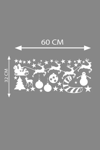 İndispensableyl Yılbaşı Happy New Year Çıkartma Süsü ÖZEL Yıl Süsü Parti Cam Süsü Noel Ağacı Kar Tanesi - Resim 2