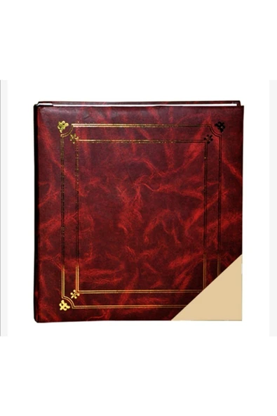 Bordo Albüm Manyetik Yapışkanlı Fotoğraf Albümü 20 Yaprak 40 Sayfa 29x29 - 2