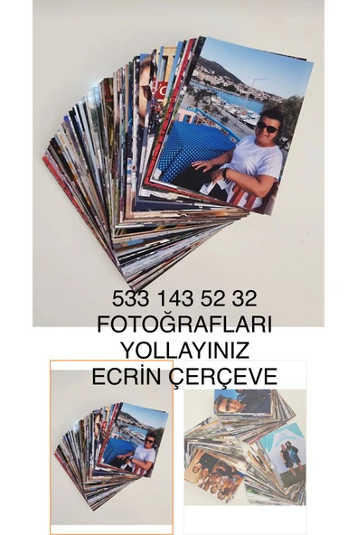 Fotoğraf Baskısı 50 Adet 10x15 cm Albüm Boy - Resim 2