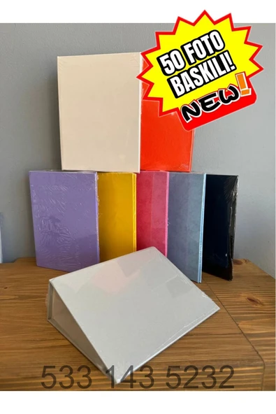 Fotoğraf Albümü 10x15 100lük Karışık Renkler 50 Yaprak 50 Foto Baskılı!! 533 143 52 32 - 2
