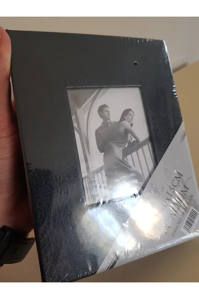 Istediğiniz Renk 100lü 10x15cm Fotoğraf Albümü - Deri Kaplı Foto Pencereli - Aile Resimleri - Siyah - 3