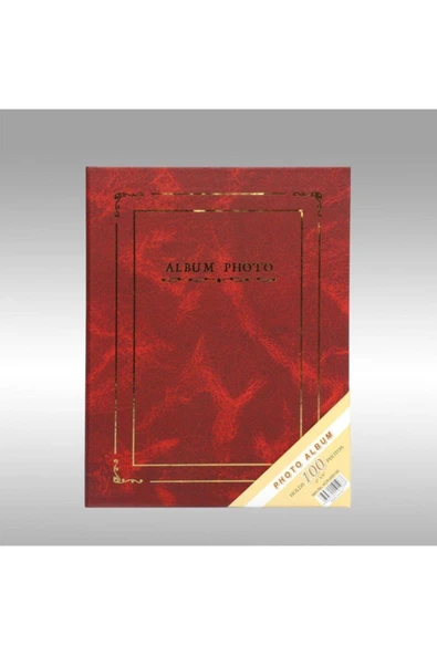 15x21cm 100’lük Ciltbezli Deluxe Fotoğraf Albümü Bordo ürün görseli 1
