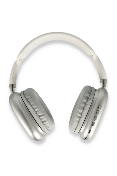 Max Kablosuz Bluetooth 5.0 Edr Kulak Üstü Kulaklık Gri Beyaz ürün görseli 1