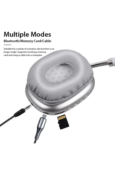 P9 Plus Kablosuz 5.0 Mikrofonlu Bluetooth Kulaklık P9 Kulaklık - Resim 4