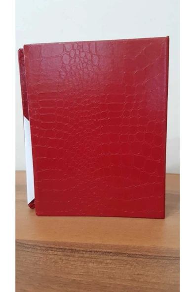 200lük 13x18cm Fotoğraf Albümü Kırmızı - Deri Kaplı Foto Pencereli - Aile Resimleri Için Album - Resim 2