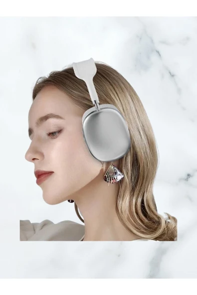 Bluetooth Kulak Üstü Kablosuz Mikrofonlu Kulaklık P9 Plus Wireless, Beyaz Yok 2 Yıl 5.0 Beyaz - Resim 3